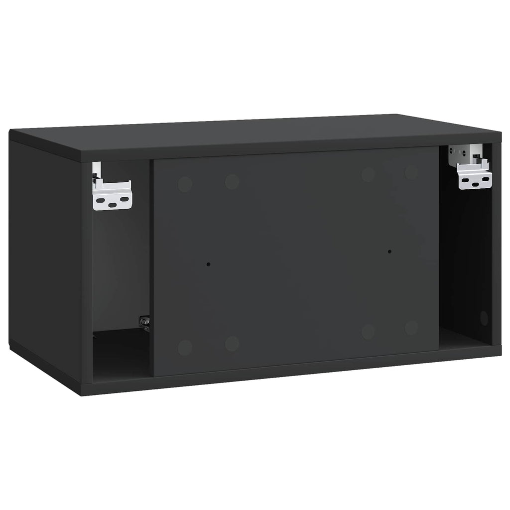 vidaXL Szafka RTV montowana na ścianie Czarny 59,5 x 31 x 30 cm
