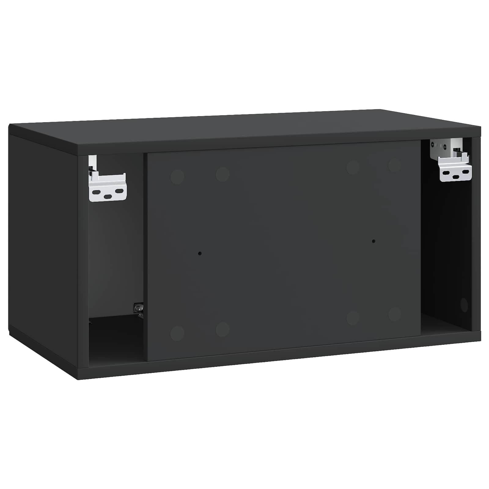 vidaXL Szafka RTV montowana na ścianie Czarny 59,5 x 31 x 30 cm
