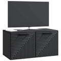 vidaXL Szafka RTV montowana na ścianie Czarny 59,5 x 31 x 30 cm
