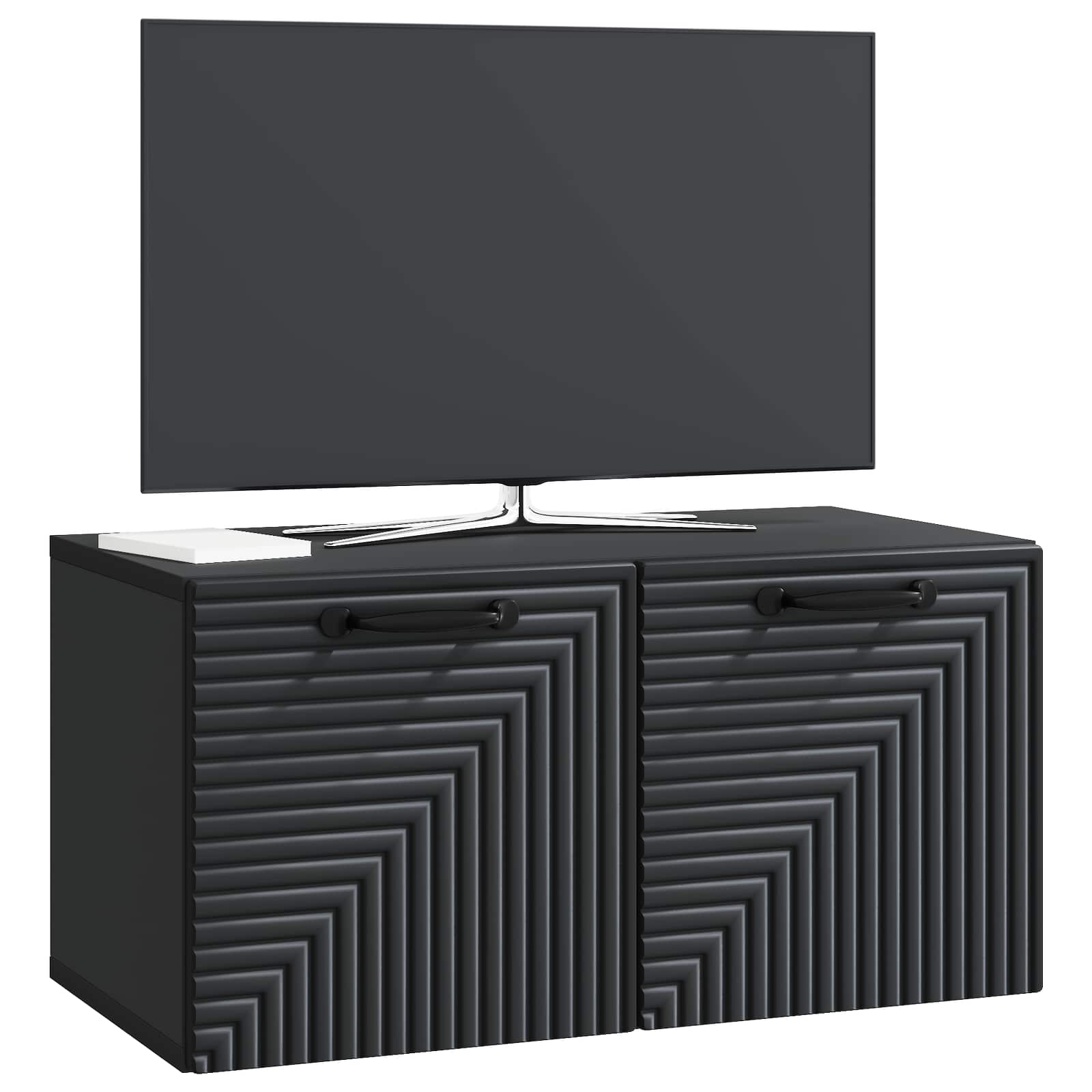 vidaXL Szafka RTV montowana na ścianie Czarny 59,5 x 31 x 30 cm