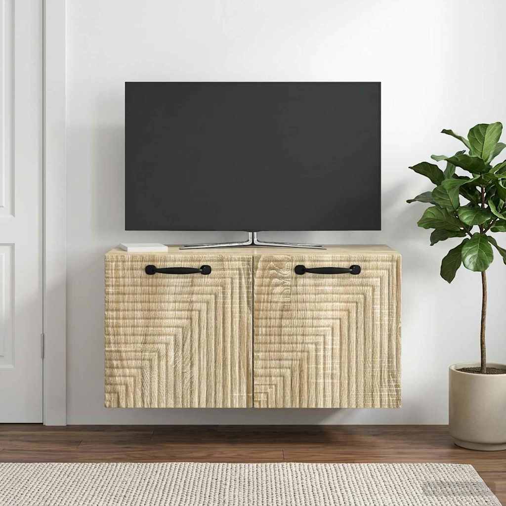 vidaXL Szafka RTV montowana na ścianie dąb Sonoma 59,5 x 31 x 30 cm