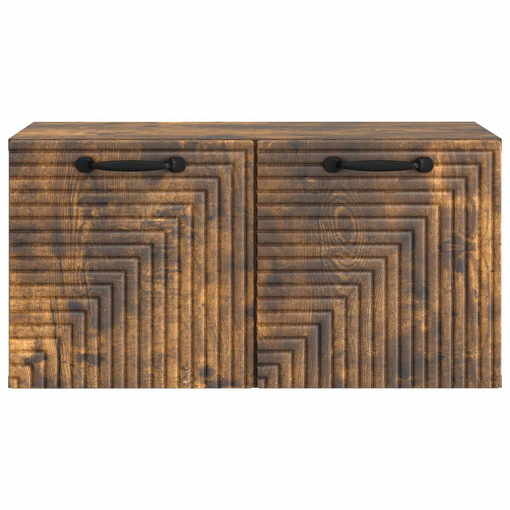 vidaXL Szafka RTV montowana na ścianie Dąb wędzony 59,5 x 31 x 30 cm