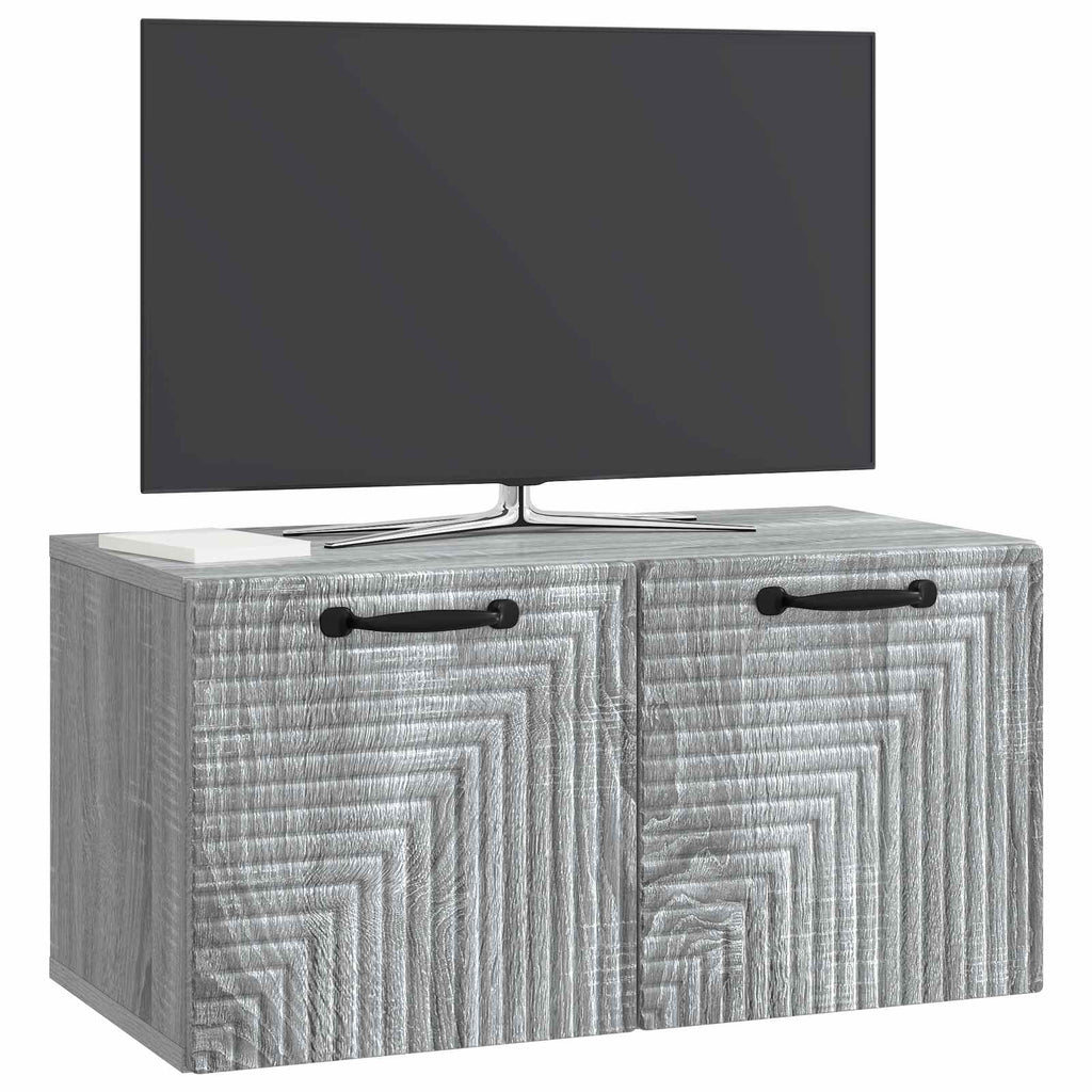 vidaXL Szafka RTV montowana na ścianie Szary Sonoma 59,5 x 31 x 30 cm