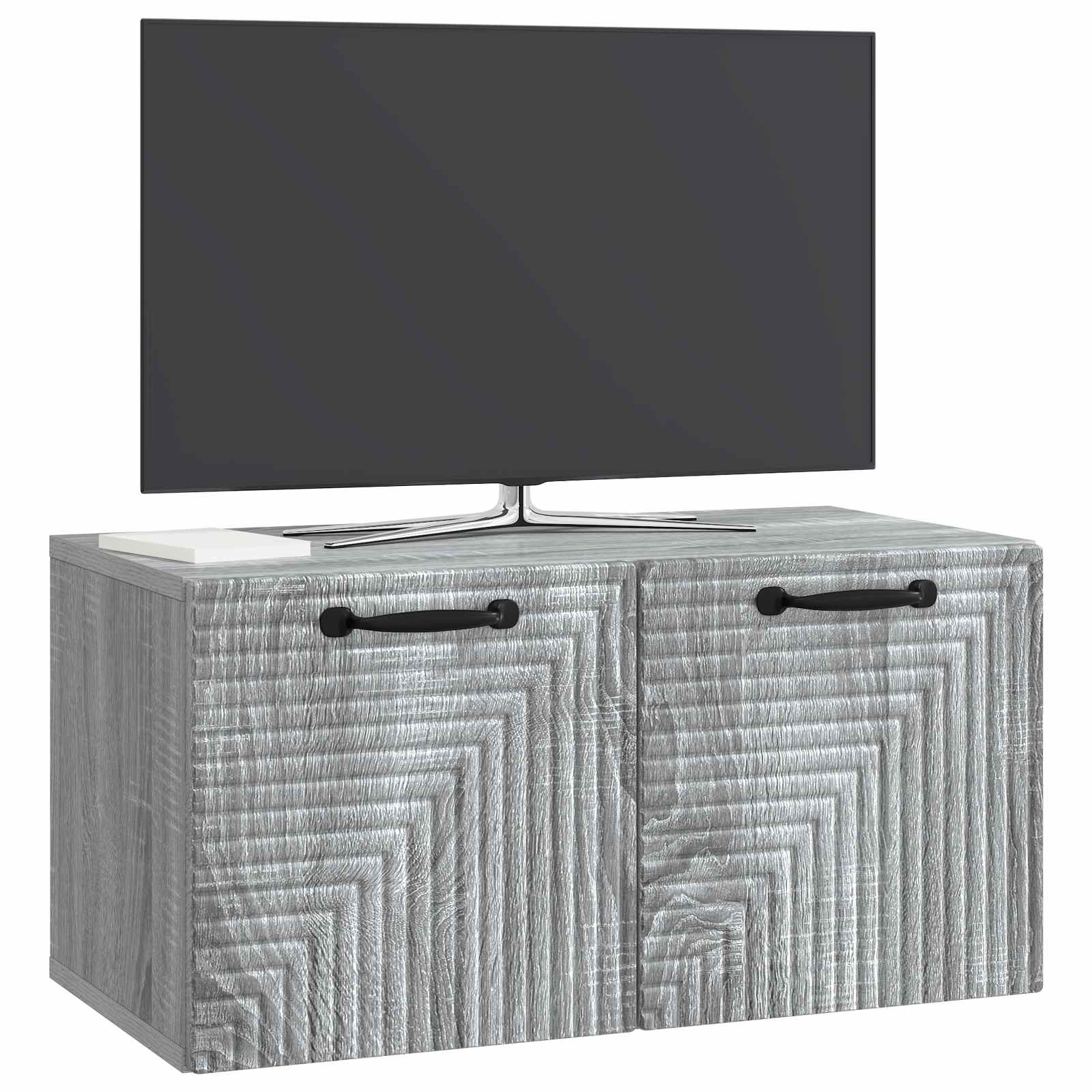 vidaXL Szafka RTV montowana na ścianie Szary Sonoma 59,5 x 31 x 30 cm