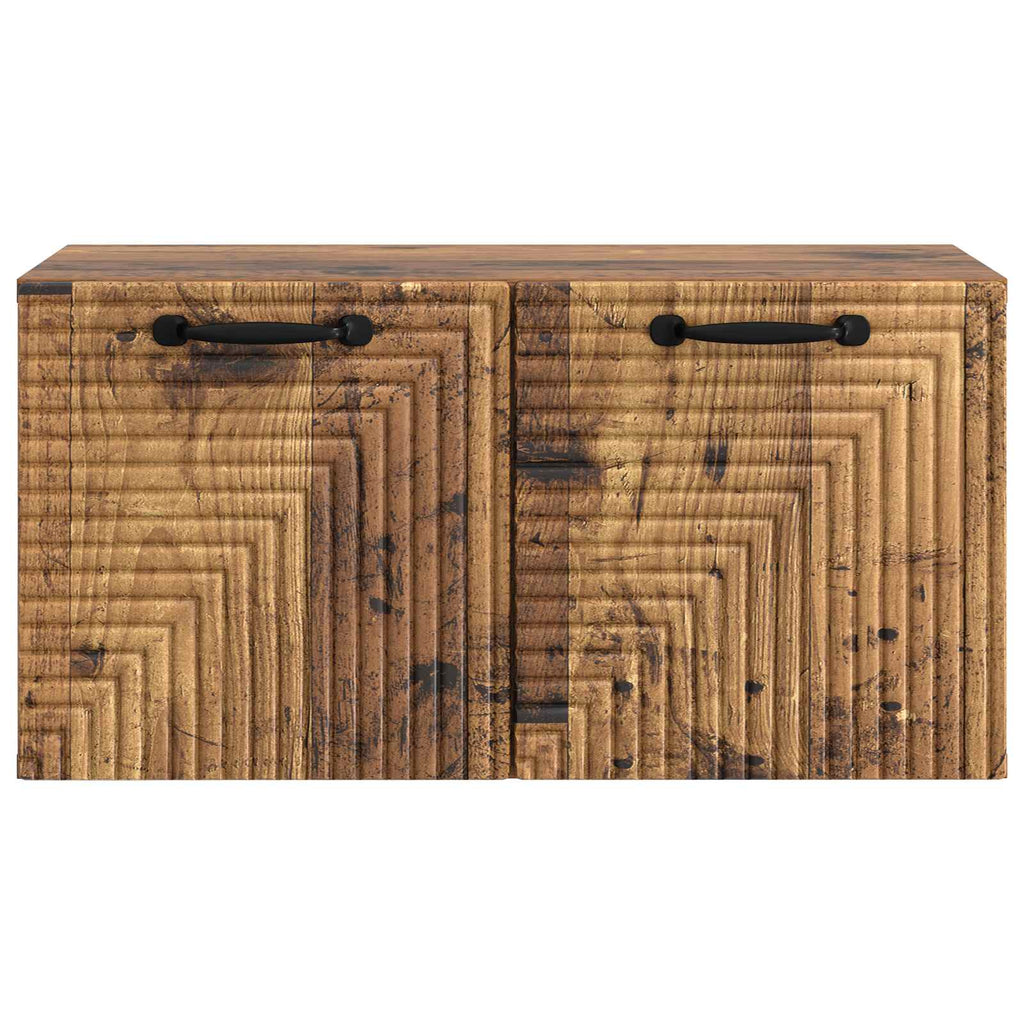 vidaXL Szafka RTV montowana na ścianie Stare drewno 59,5 x 31 x 30 cm