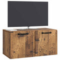 vidaXL Szafka RTV montowana na ścianie Stare drewno 59,5 x 31 x 30 cm