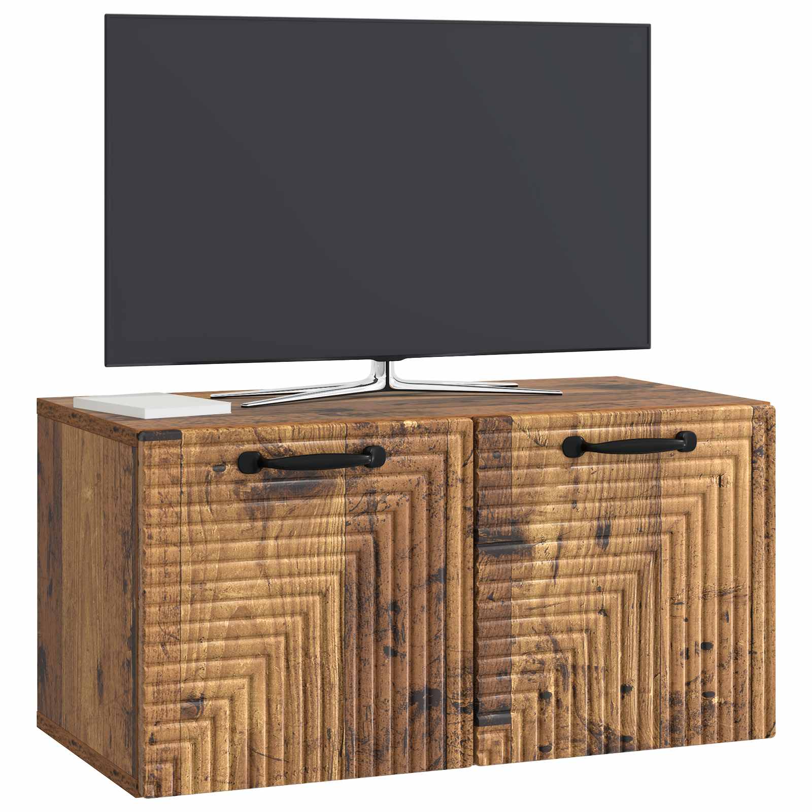 vidaXL Szafka RTV montowana na ścianie Stare drewno 59,5 x 31 x 30 cm
