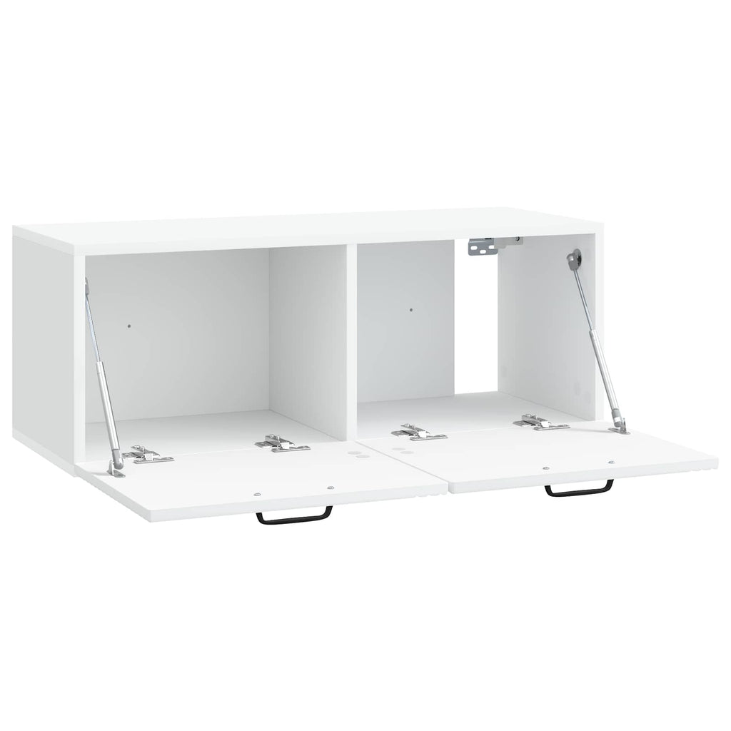 vidaXL Szafka RTV montowana na ścianie Biały 78,5 x 31 x 30 cm