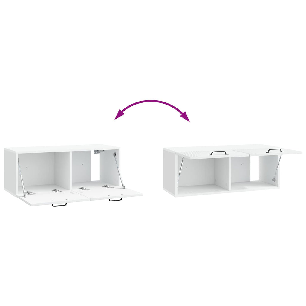 vidaXL Szafka RTV montowana na ścianie Biały 78,5 x 31 x 30 cm