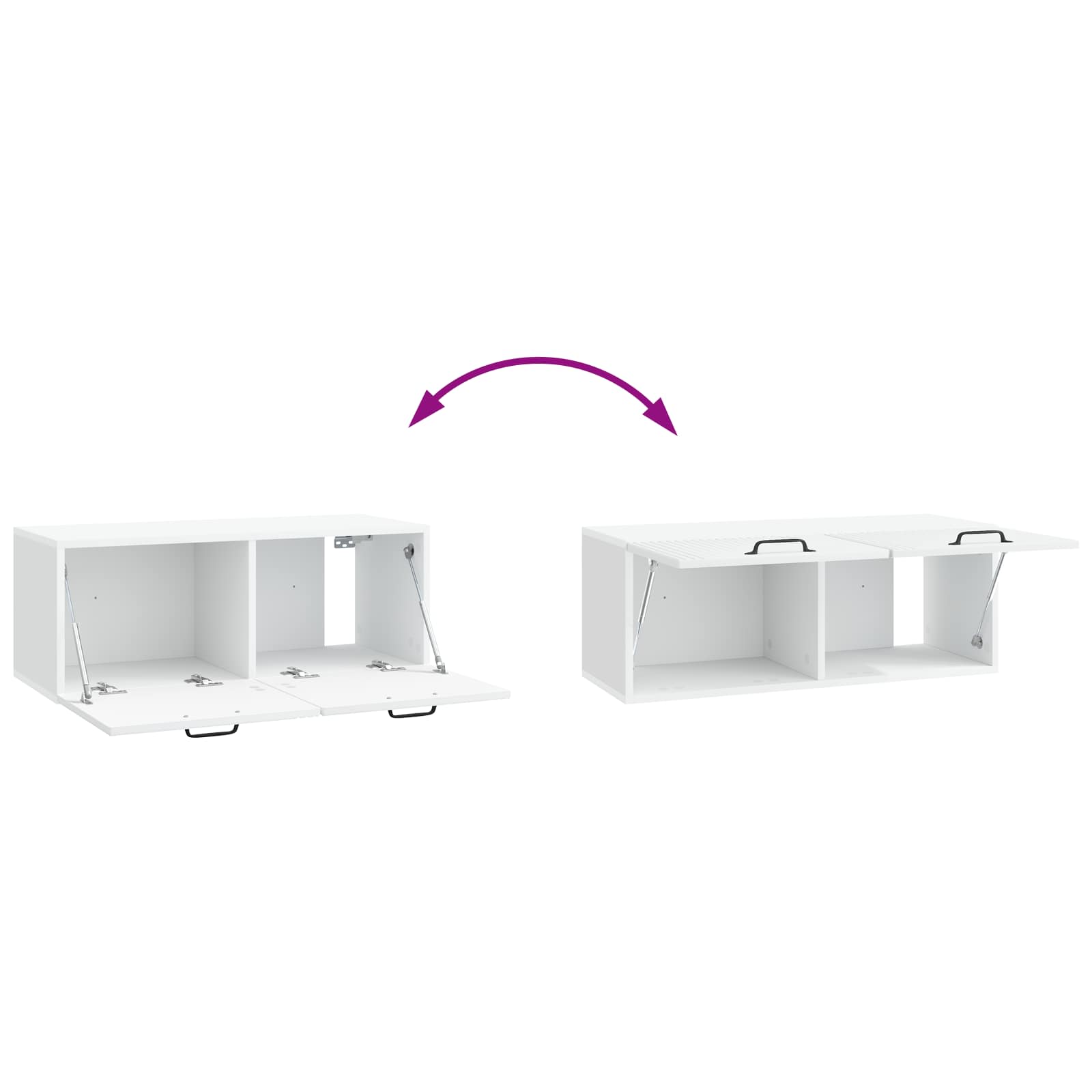 vidaXL Szafka RTV montowana na ścianie Biały 78,5 x 31 x 30 cm