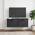 vidaXL Szafka RTV montowana na ścianie Czarny 78,5 x 31 x 30 cm