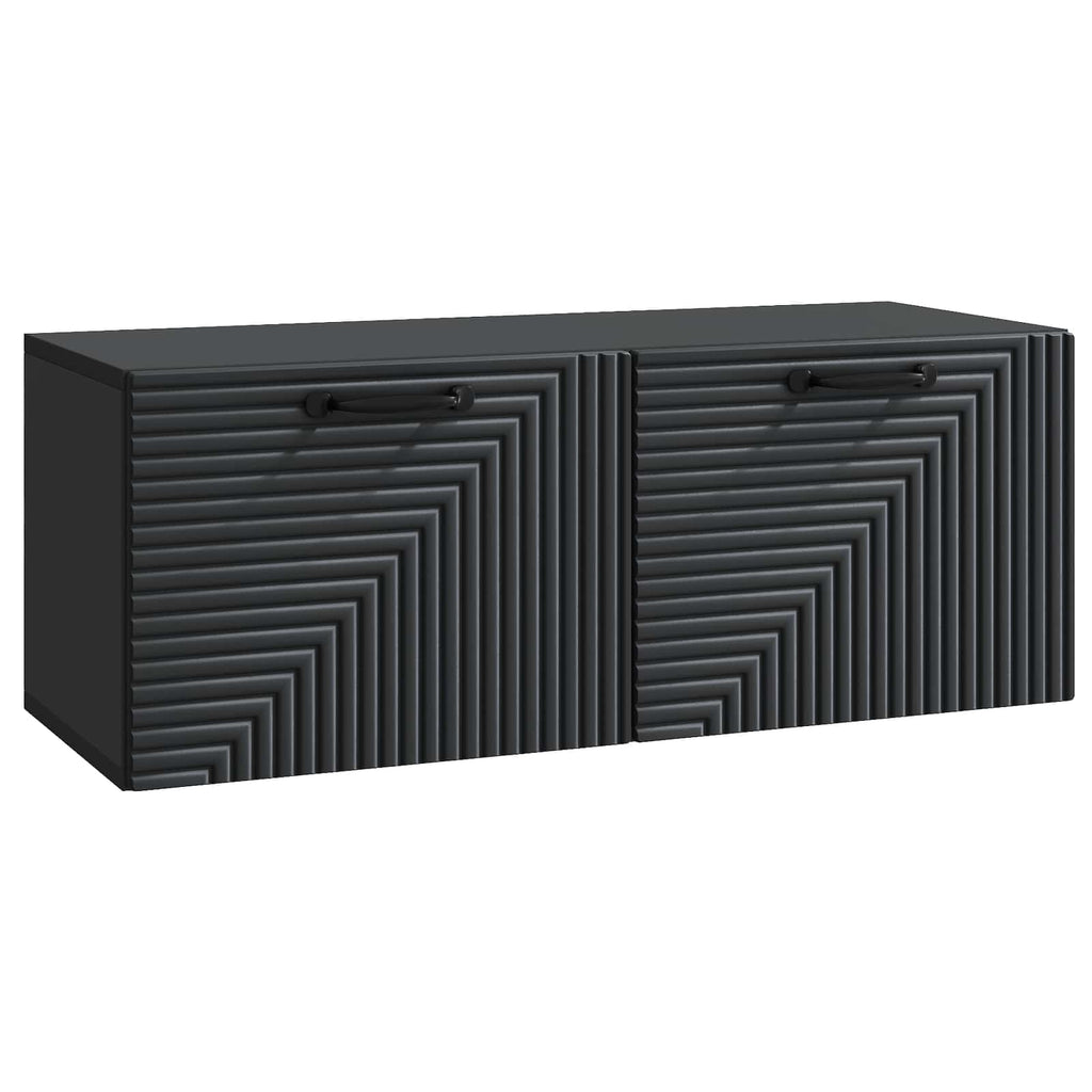 vidaXL Szafka RTV montowana na ścianie Czarny 78,5 x 31 x 30 cm