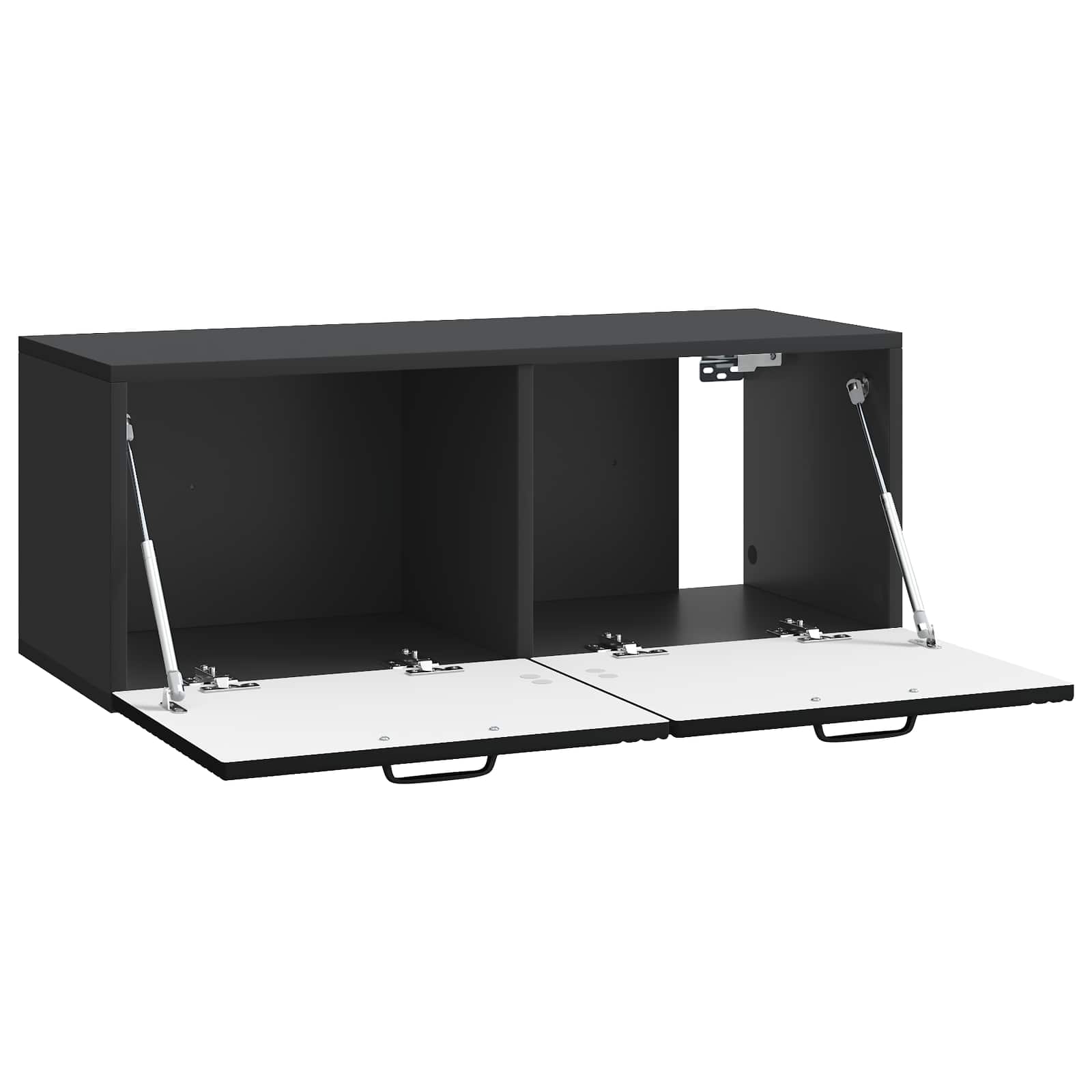 vidaXL Szafka RTV montowana na ścianie Czarny 78,5 x 31 x 30 cm
