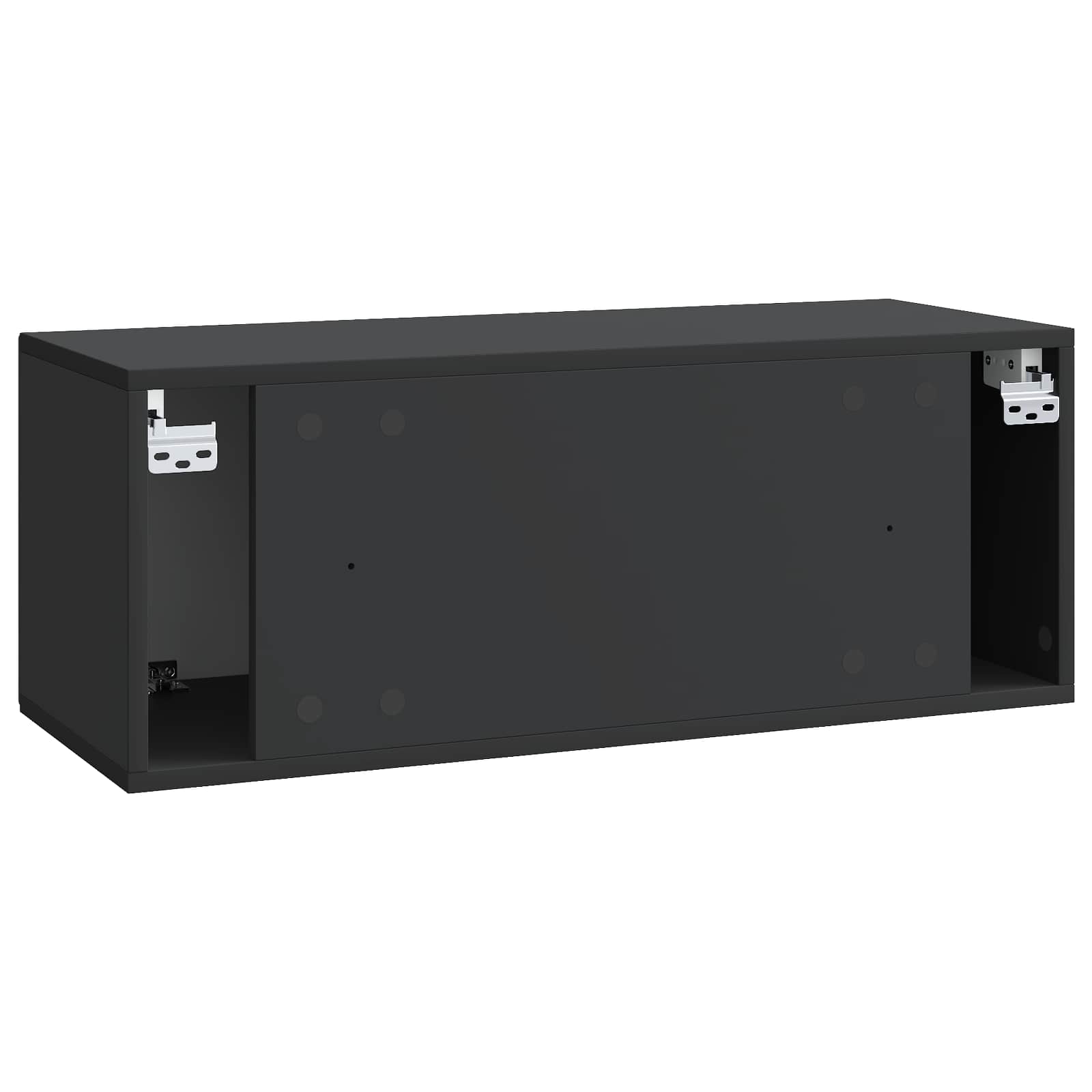 vidaXL Szafka RTV montowana na ścianie Czarny 78,5 x 31 x 30 cm