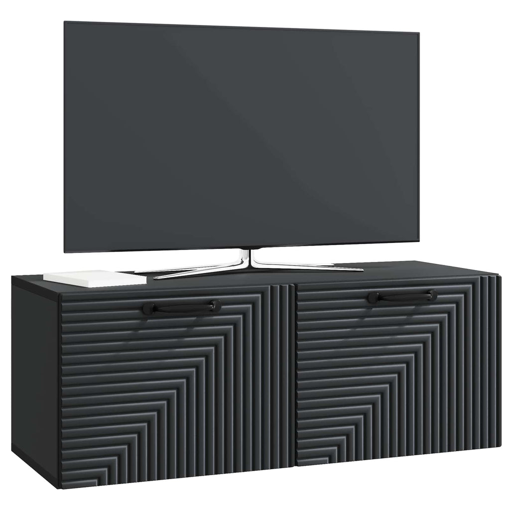 vidaXL Szafka RTV montowana na ścianie Czarny 78,5 x 31 x 30 cm