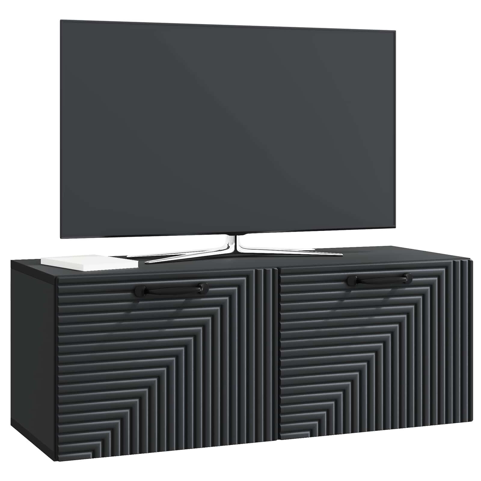 vidaXL Szafka RTV montowana na ścianie Czarny 78,5 x 31 x 30 cm
