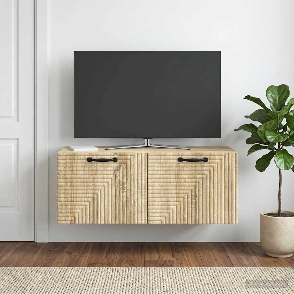 vidaXL Szafka RTV montowana na ścianie dąb Sonoma 78,5 x 31 x 30 cm