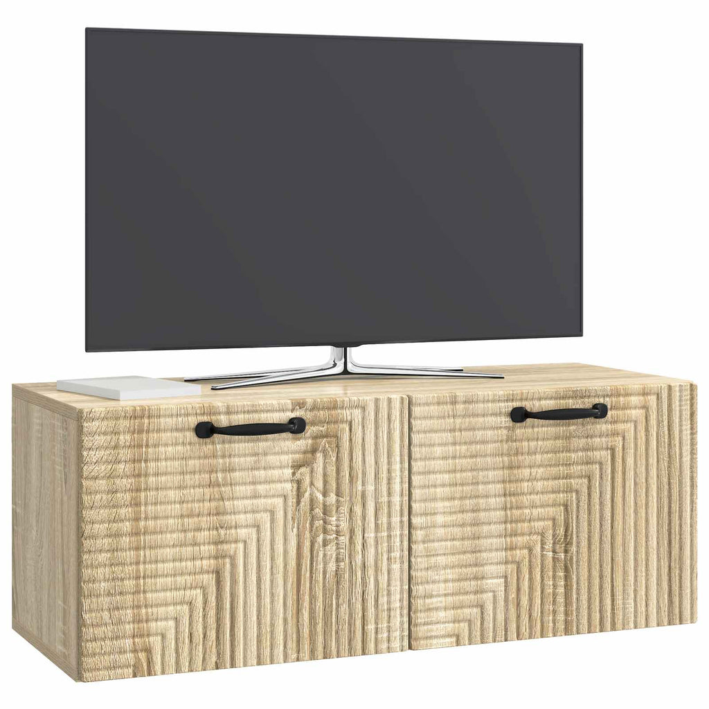 vidaXL Szafka RTV montowana na ścianie dąb Sonoma 78,5 x 31 x 30 cm