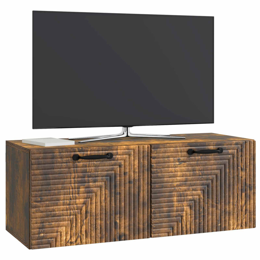 vidaXL Szafka RTV montowana na ścianie Dąb wędzony 78,5 x 31 x 30 cm