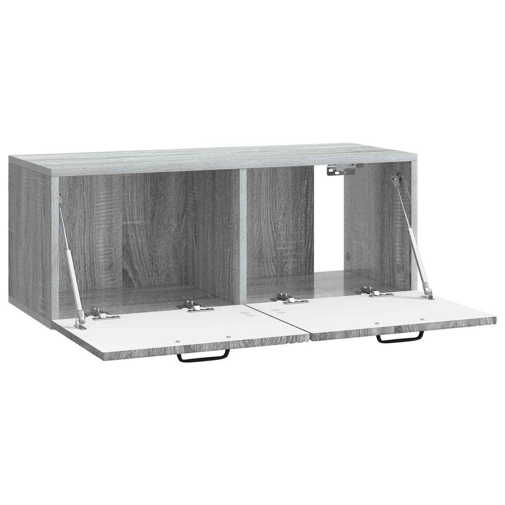 vidaXL Szafka RTV montowana na ścianie Szary Sonoma 78,5 x 31 x 30 cm