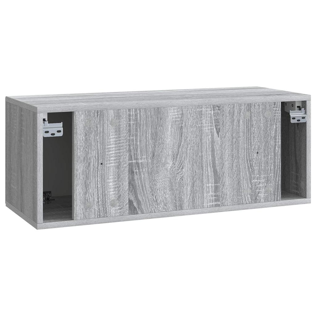 vidaXL Szafka RTV montowana na ścianie Szary Sonoma 78,5 x 31 x 30 cm