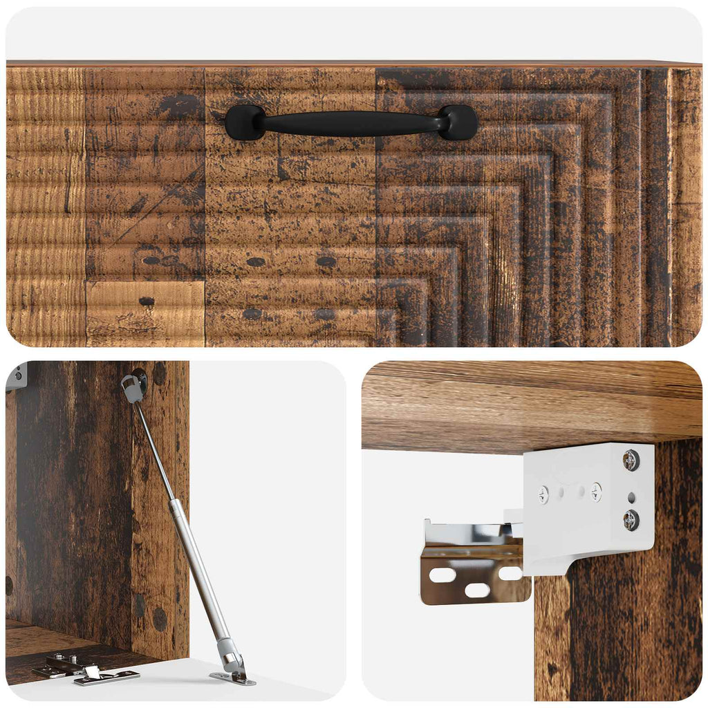 vidaXL Szafka RTV montowana na ścianie Stare drewno 78,5 x 31 x 30 cm