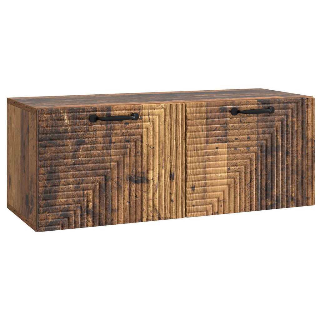 vidaXL Szafka RTV montowana na ścianie Stare drewno 78,5 x 31 x 30 cm