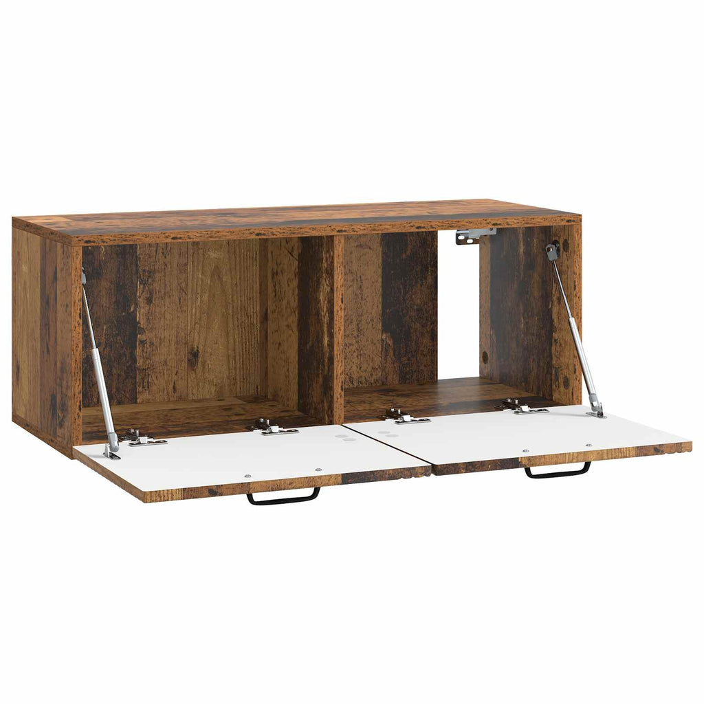vidaXL Szafka RTV montowana na ścianie Stare drewno 78,5 x 31 x 30 cm