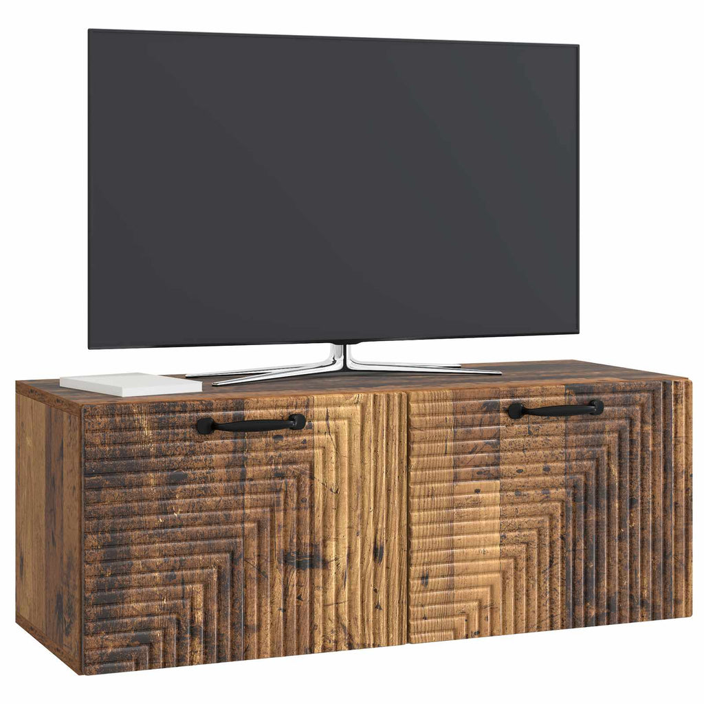vidaXL Szafka RTV montowana na ścianie Stare drewno 78,5 x 31 x 30 cm