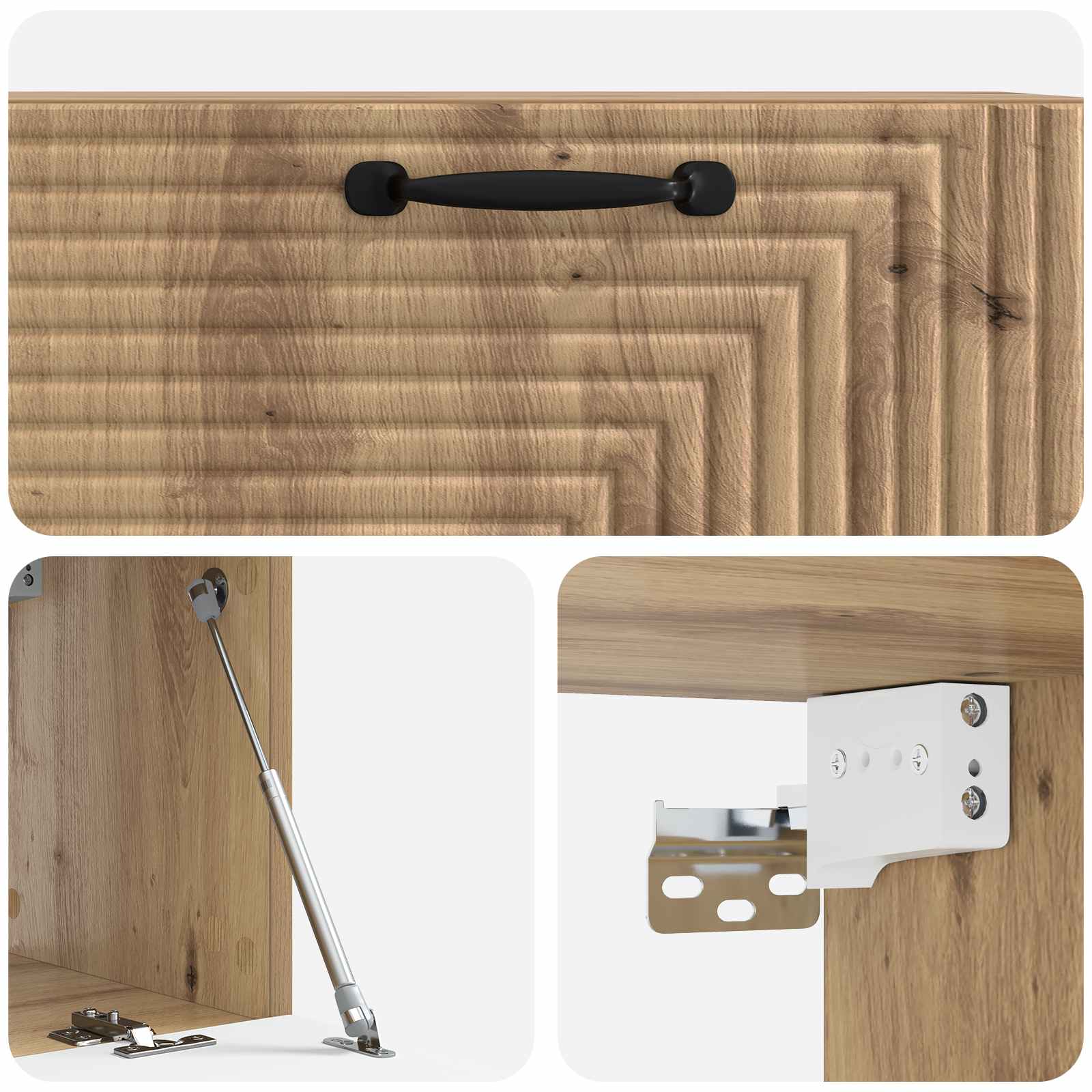 vidaXL Szafka RTV montowana na ścianie Dąb artisan 78,5 x 31 x 30 cm