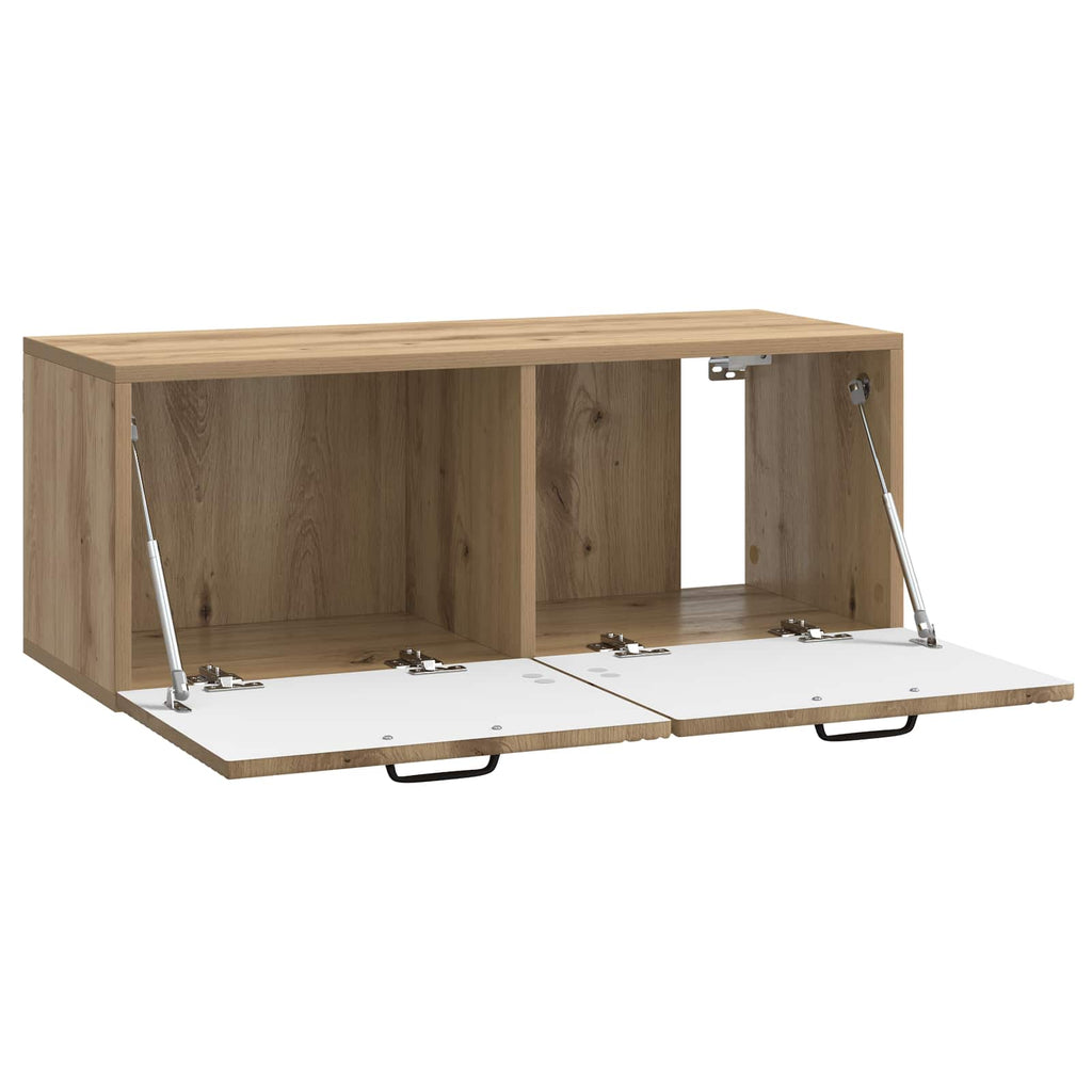vidaXL Szafka RTV montowana na ścianie Dąb artisan 78,5 x 31 x 30 cm