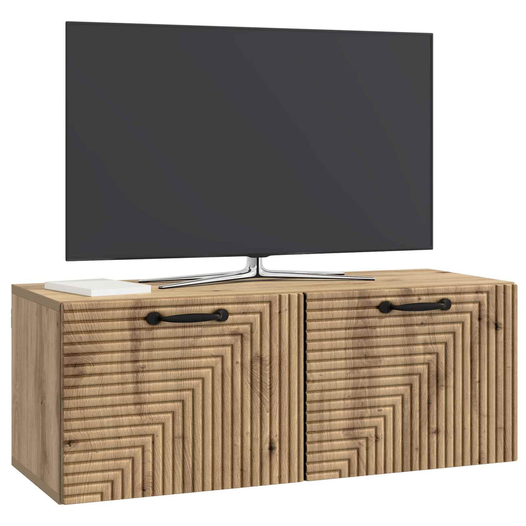 vidaXL Szafka RTV montowana na ścianie Dąb artisan 78,5 x 31 x 30 cm