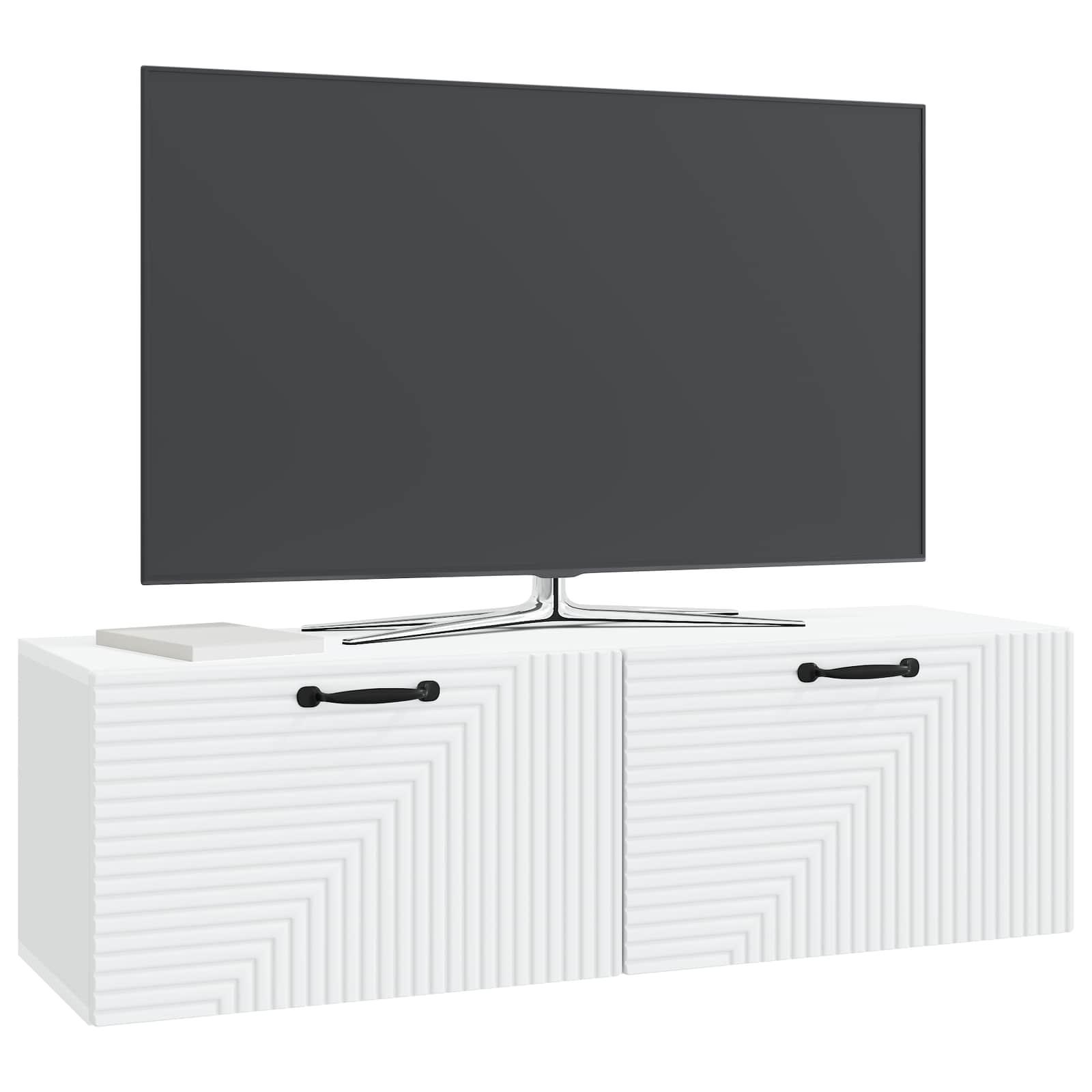 vidaXL Szafka RTV montowana na ścianie Biały 98 x 31 x 30 cm