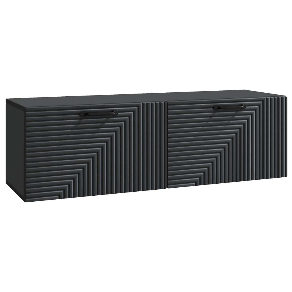 vidaXL Szafka RTV montowana na ścianie Czarny 98 x 31 x 30 cm
