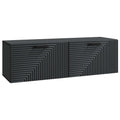 vidaXL Szafka RTV montowana na ścianie Czarny 98 x 31 x 30 cm
