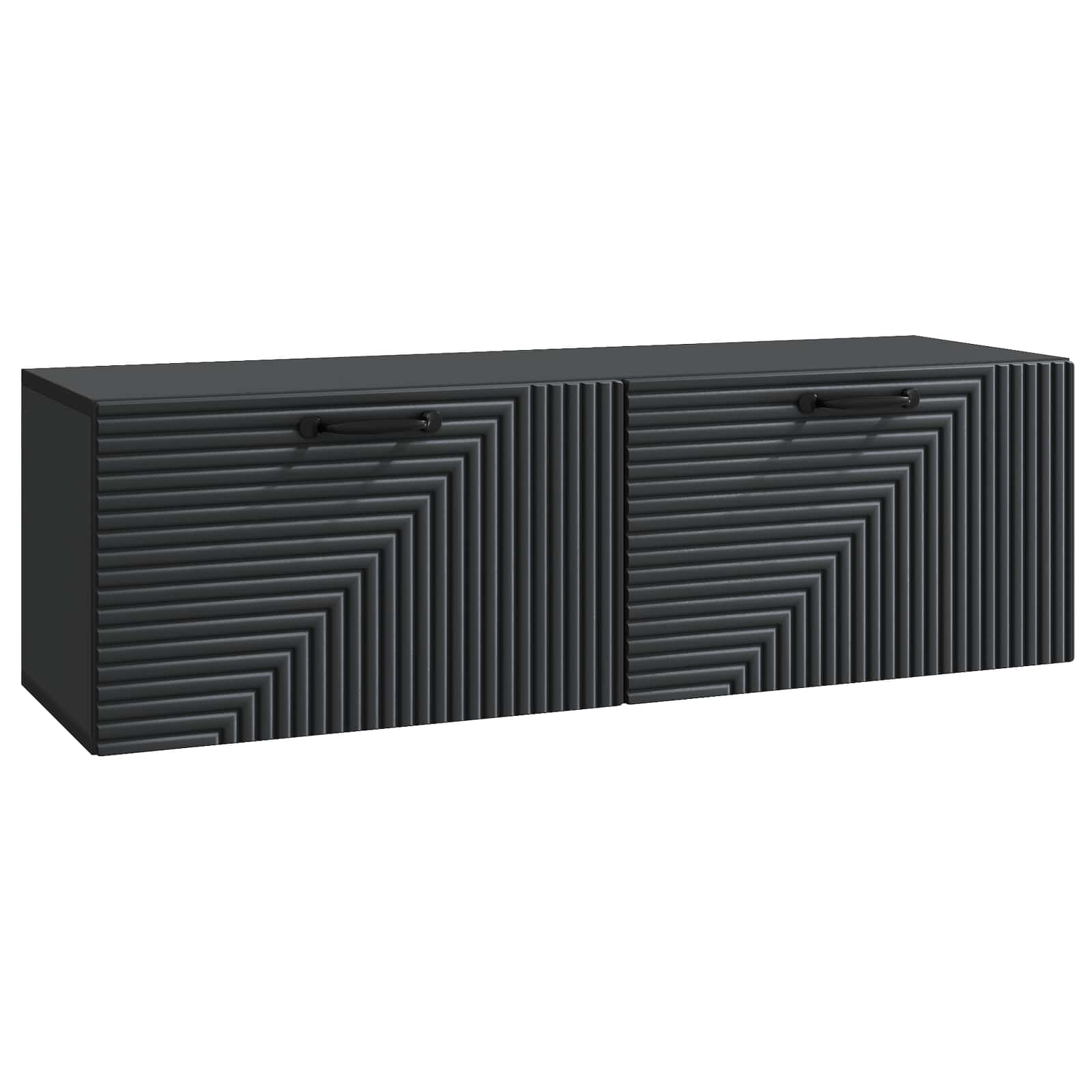 vidaXL Szafka RTV montowana na ścianie Czarny 98 x 31 x 30 cm