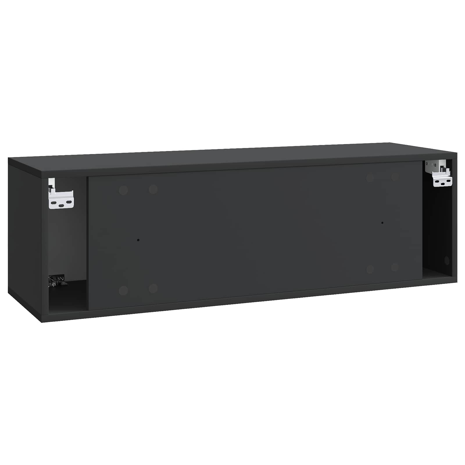 vidaXL Szafka RTV montowana na ścianie Czarny 98 x 31 x 30 cm