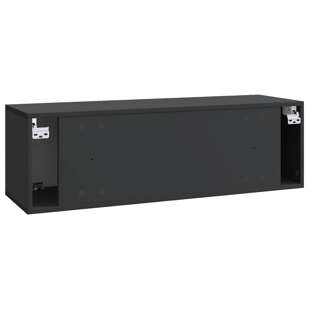 vidaXL Szafka RTV montowana na ścianie Czarny 98 x 31 x 30 cm