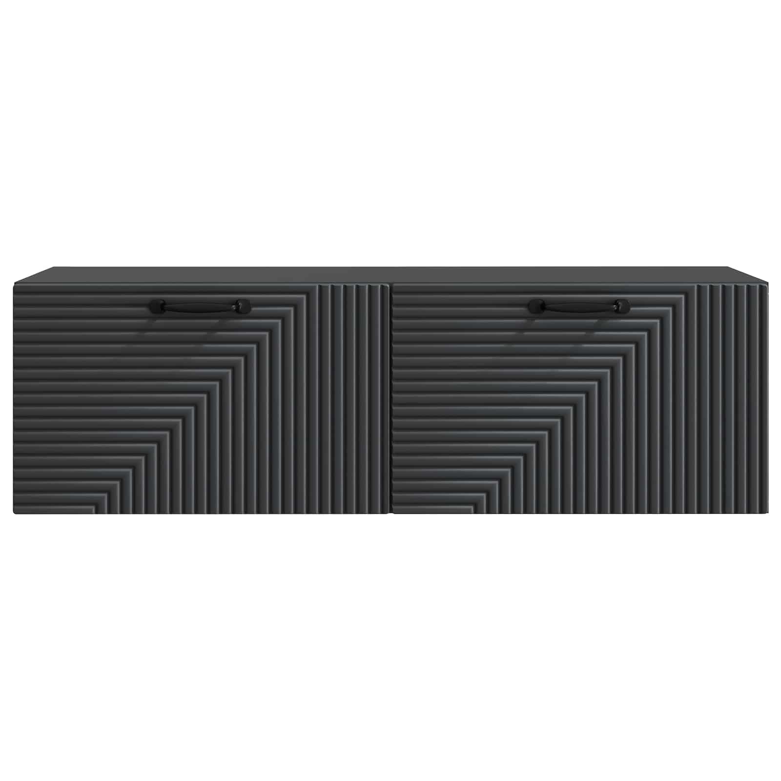 vidaXL Szafka RTV montowana na ścianie Czarny 98 x 31 x 30 cm