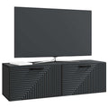 vidaXL Szafka RTV montowana na ścianie Czarny 98 x 31 x 30 cm