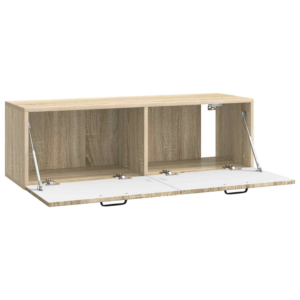 vidaXL Szafka RTV montowana na ścianie dąb Sonoma 98 x 31 x 30 cm