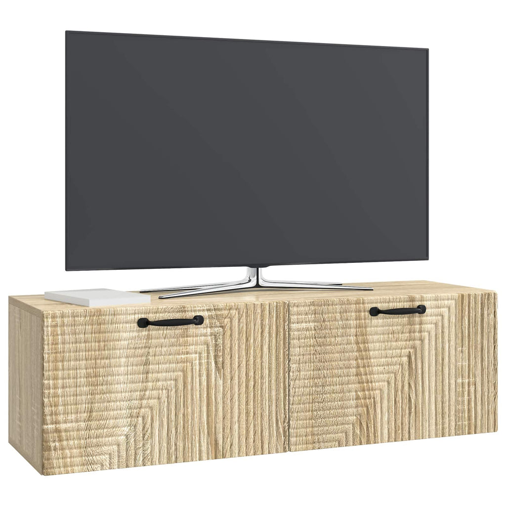 vidaXL Szafka RTV montowana na ścianie dąb Sonoma 98 x 31 x 30 cm
