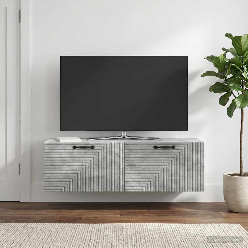 vidaXL Szafka RTV montowana na ścianie Betonowy szary 98 x 31 x 30 cm
