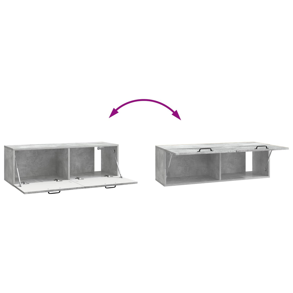 vidaXL Szafka RTV montowana na ścianie Betonowy szary 98 x 31 x 30 cm