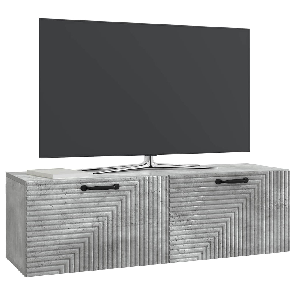 vidaXL Szafka RTV montowana na ścianie Betonowy szary 98 x 31 x 30 cm