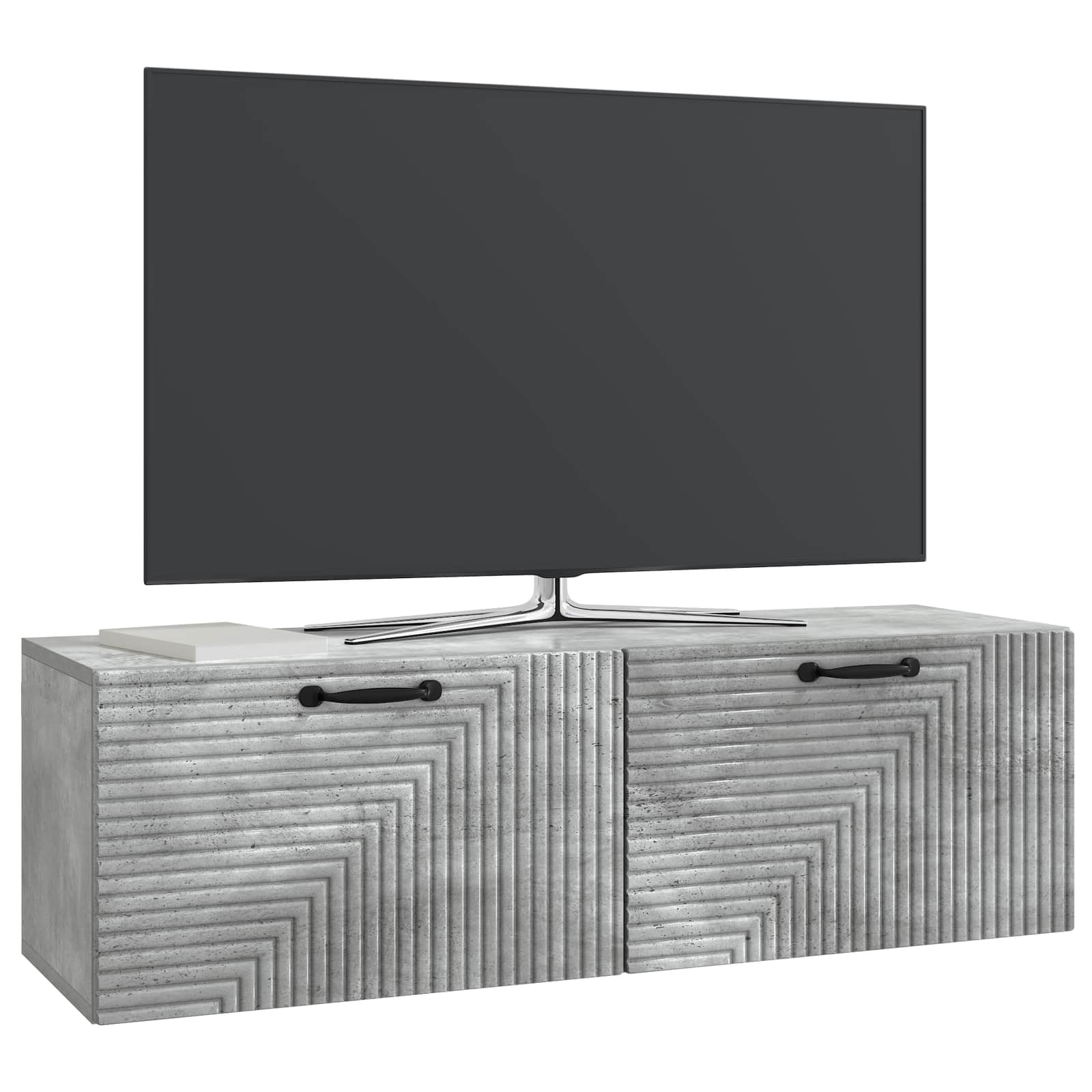 vidaXL Szafka RTV montowana na ścianie Betonowy szary 98 x 31 x 30 cm
