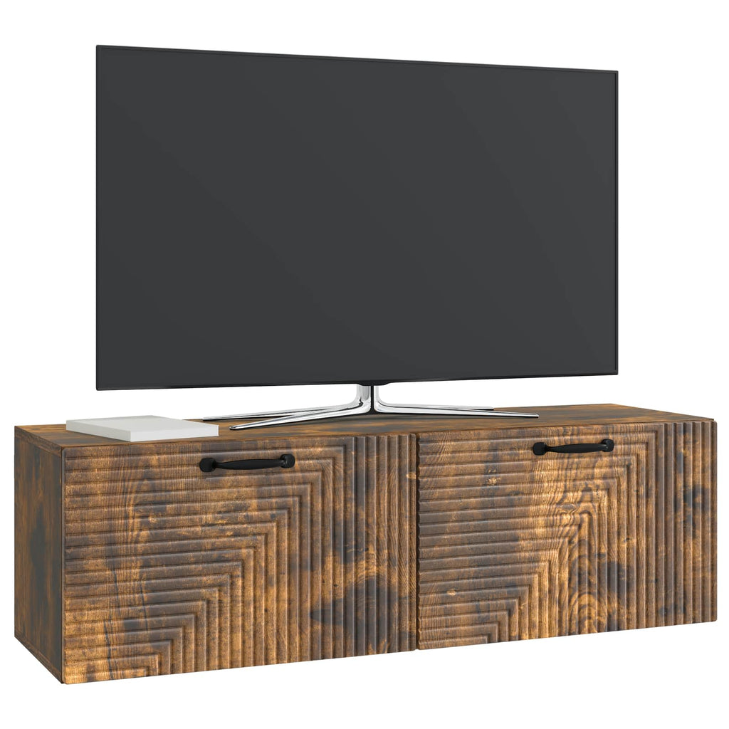 vidaXL Szafka RTV montowana na ścianie Dąb wędzony 98 x 31 x 30 cm