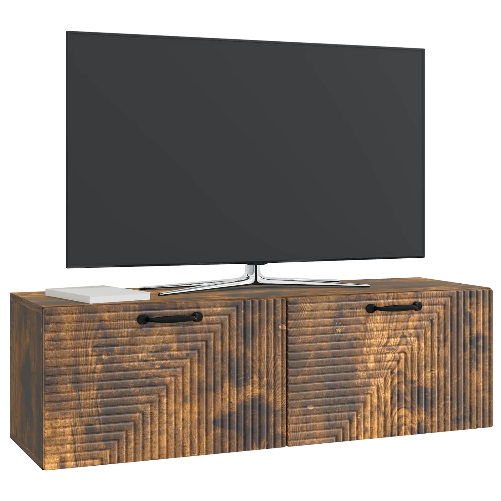 vidaXL Szafka RTV montowana na ścianie Dąb wędzony 98 x 31 x 30 cm
