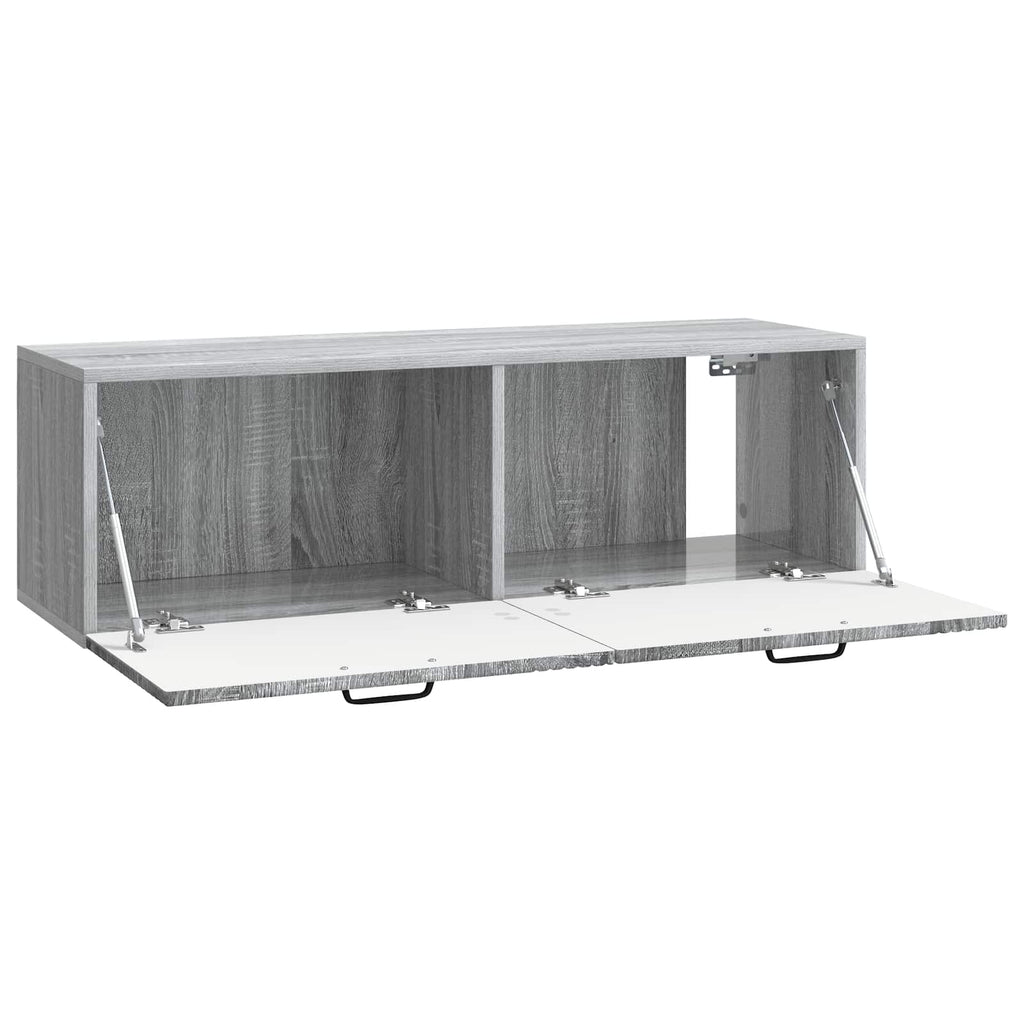 vidaXL Szafka RTV montowana na ścianie Szary Sonoma 98 x 31 x 30 cm