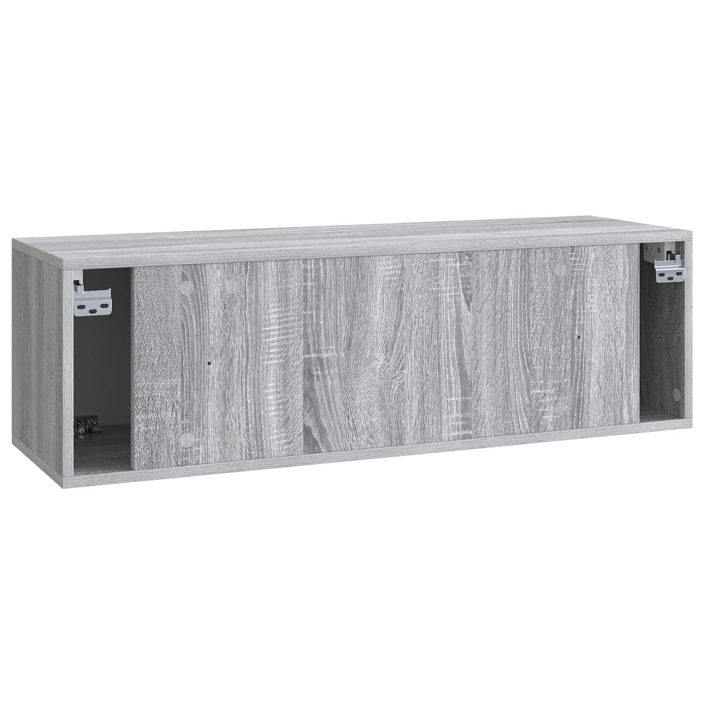 vidaXL Szafka RTV montowana na ścianie Szary Sonoma 98 x 31 x 30 cm